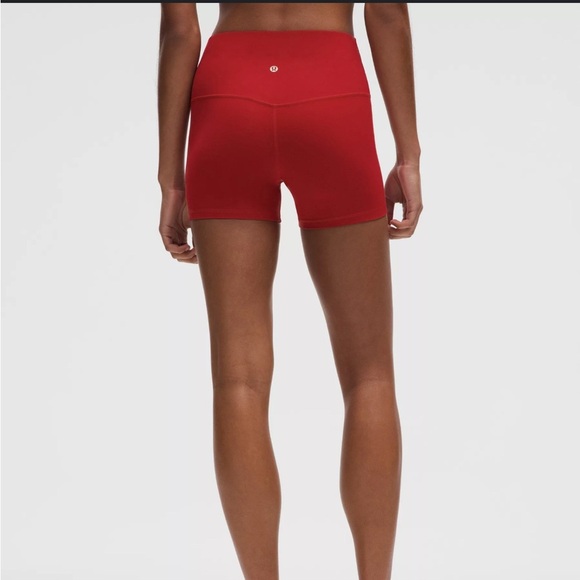 Women's Red Athletic Shorts - Picture 1 of 10